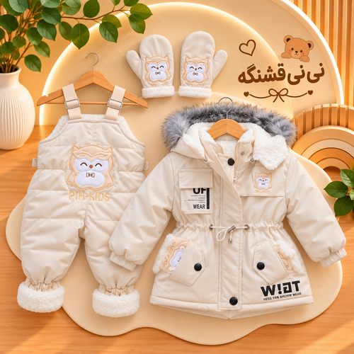 ست سه تیکه کاپشن و بیلر و دستکش