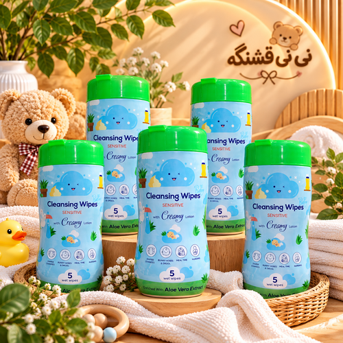 دستمال مرطوب قوطی ۷۰ عددی