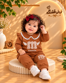 بلوز شلوار دخترونه سرشونه چین دار