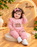 بلوز شلوار دخترونه سرشونه چین دار